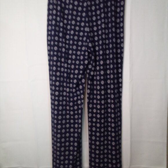 Vince Camuto Pants Women S Pull On Elastic Waist Soft Stretched Pattern Blue - Picture 12 of 16